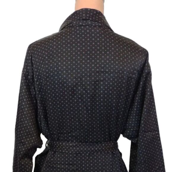 Victoria's Secret VTG 1999 Black Floral Short Robe with Pockets Size XS/ S - Picture 12 of 16